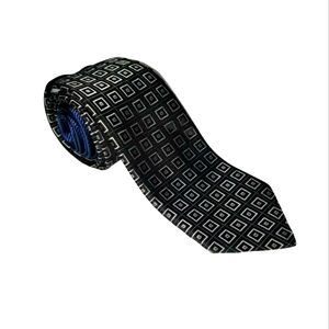 NWT Roundtree & Yorke Black Silver and Blue Tie